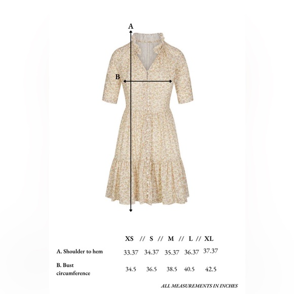 Floral Cream Mini Dress - Picture 6 of 13